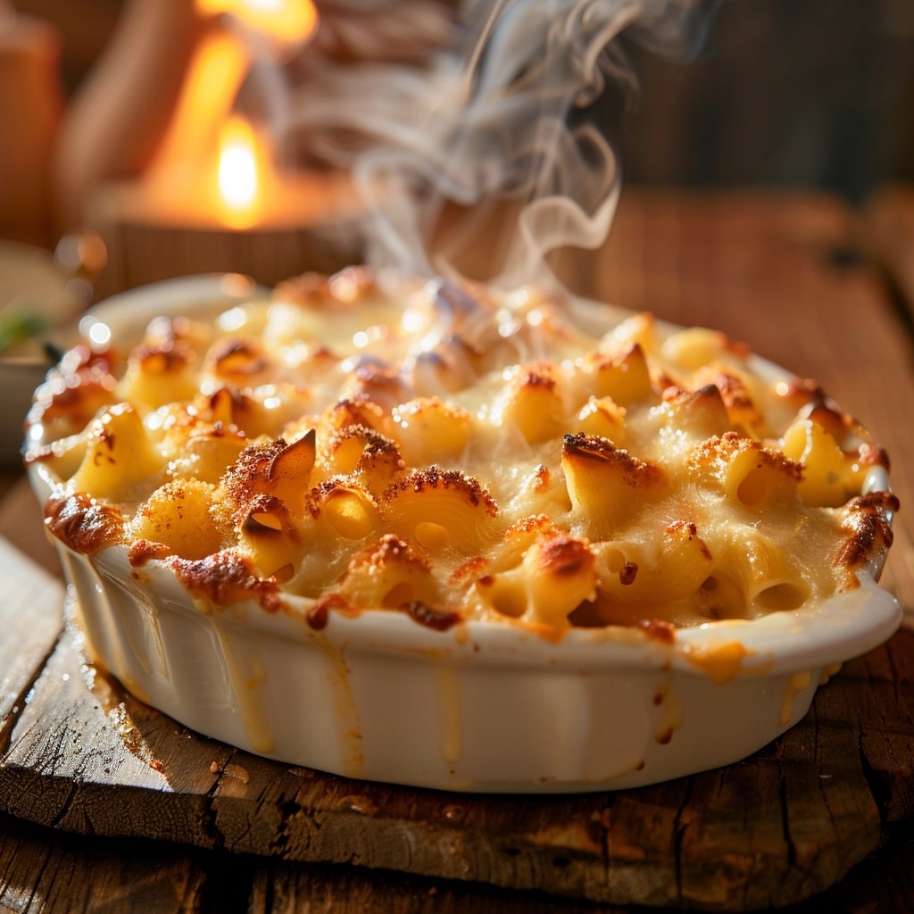 Recipe card for Mueller’s macaroni and cheese