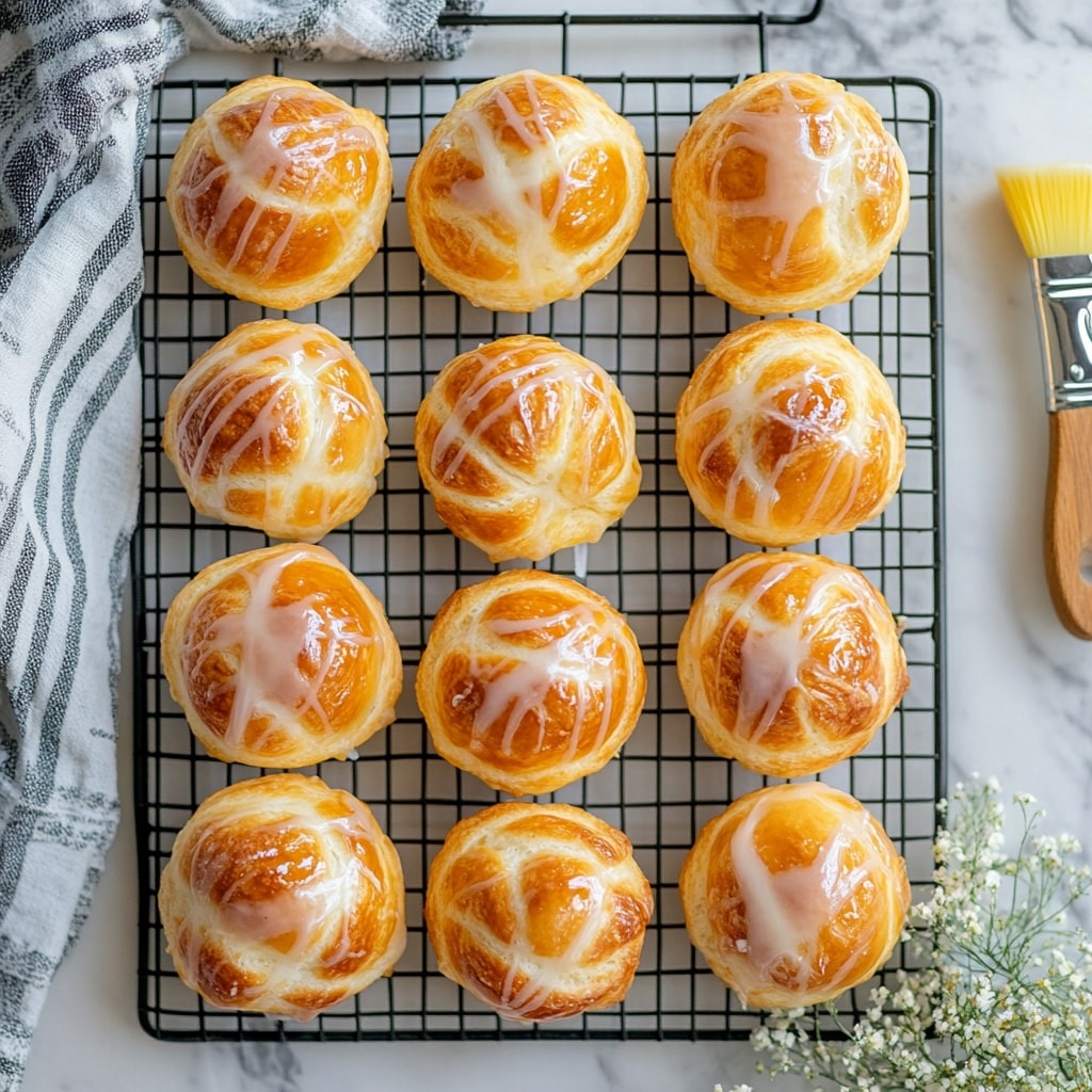 Cooling nun’s puffs on rack